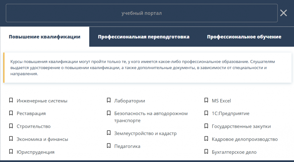 Меню Бизнес Арт